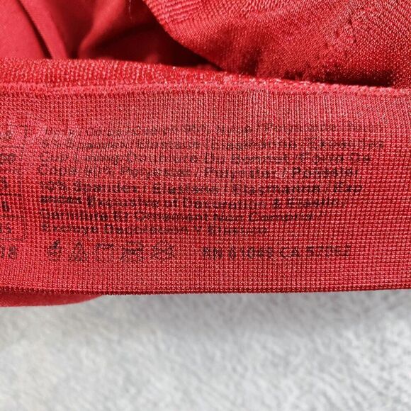 Wacoal Sports Bra Womens 38 Red Stretch Non-Padded Comfortable Full Coverage - Picture 5 of 7